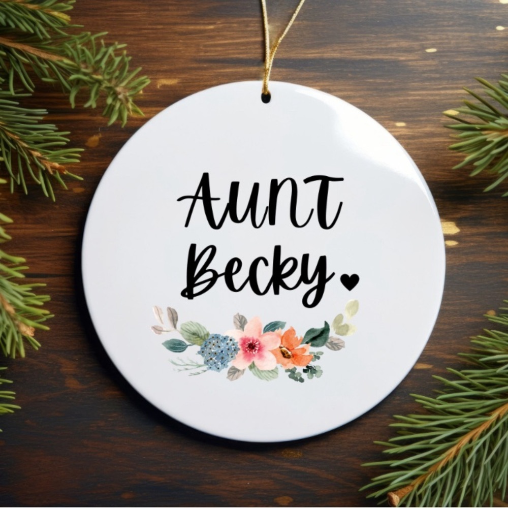 Custom Aunt Ornament - Picture 3 of 4